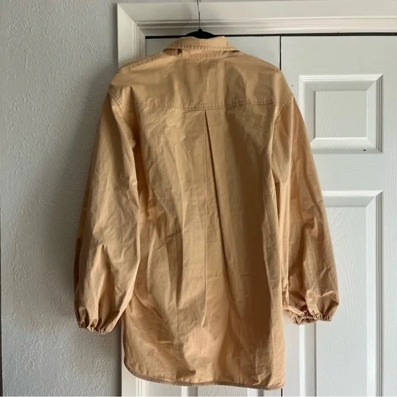 GANNI NWT Hewson Cotton-blend Twill Wrap Top - Picture 5 of 10